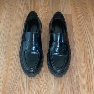 Massimo Dutti Black Loafers